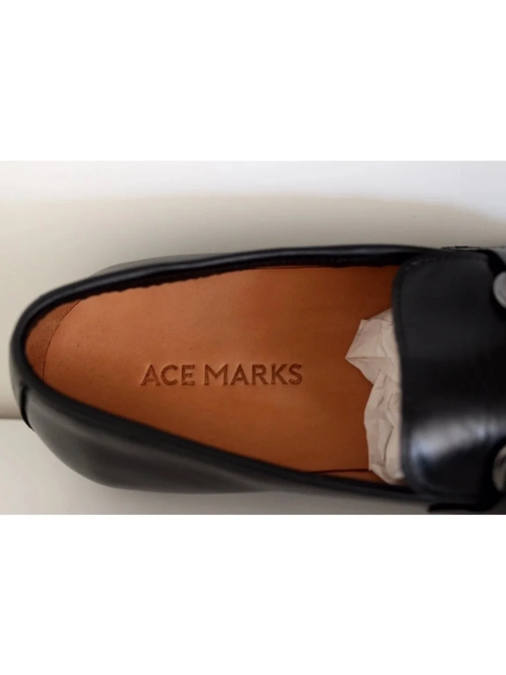 Ace Marks Bit Loafer Antonio Black Full Grain Leather Slip On Dress Shoes 10 43
